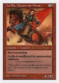 Lu Bu, Master-at-Arms (Japan 4/29/99) from Prerelease Cards