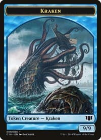 Kraken // Zombie (011) Double-Sided Token from Commander 2014