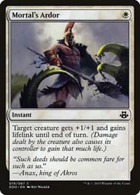 Mortal's Ardor from Duel Decks: Elspeth vs. Kiora