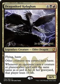 Dragonlord Kolaghan from Prerelease Cards