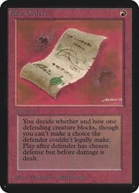 False Orders from Alpha Edition