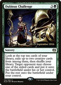 Dubious Challenge from Prerelease Cards