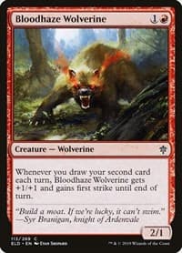 Bloodhaze Wolverine from Throne of Eldraine