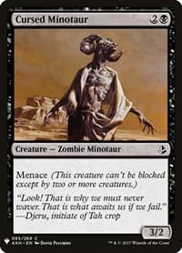 Cursed Minotaur from The List Reprints