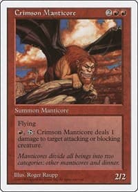 Crimson Manticore from Fifth Edition