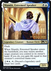 Niambi, Esteemed Speaker from Prerelease Cards