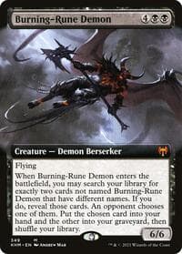 Burning-Rune Demon (Extended Art) from Kaldheim