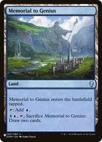 Memorial to Genius from The List Reprints
