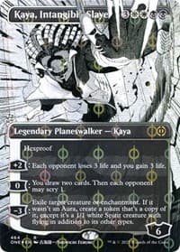 Kaya, Intangible Slayer (Borderless) (Step-and-Compleat Foil) from Phyrexia: All Will Be One