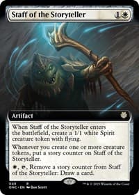 Staff of the Storyteller (Extended Art) from Commander: Phyrexia: All Will Be One