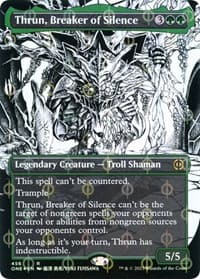 Thrun, Breaker of Silence (Borderless) (Step-and-Compleat Foil) from Phyrexia: All Will Be One