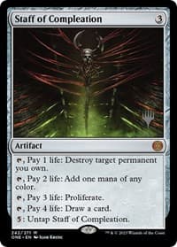 Staff of Compleation from Promo Pack: Phyrexia: All Will Be One