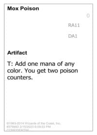 Mox Poison from Un-Known Event Playtest Cards