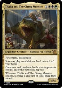 Thalia and The Gitrog Monster from Prerelease Cards