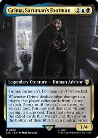 Grima, Saruman's Footman (Extended Art) from Commander: The Lord of the Rings: Tales of Middle-earth