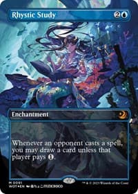 Rhystic Study (Anime Borderless) (Confetti Foil) from Wilds of Eldraine: Enchanting Tales