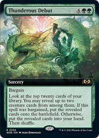 Thunderous Debut (Extended Art) from Wilds of Eldraine