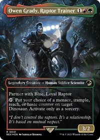 Owen Grady, Raptor Trainer (Borderless) (Emblem) from Universes Beyond: Jurassic World Collection