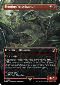 Hunting Velociraptor (Borderless) (Emblem) from Universes Beyond: Jurassic World Collection
