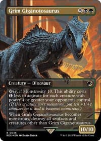 Grim Giganotosaurus (Borderless) (Emblem) from Universes Beyond: Jurassic World Collection