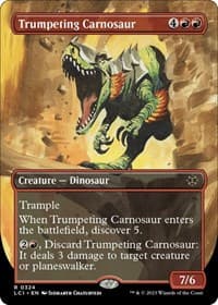 Trumpeting Carnosaur (Borderless) from The Lost Caverns of Ixalan