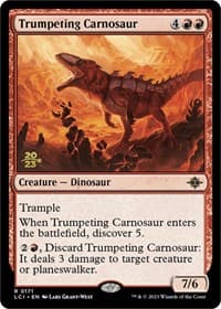 Trumpeting Carnosaur from Prerelease Cards