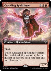 Crackling Spellslinger (Extended Art) from Commander: Outlaws of Thunder Junction
