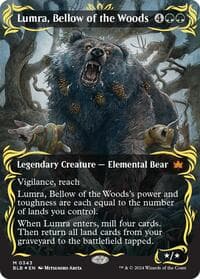 Lumra, Bellow of the Woods (Borderless) (Raised Foil) from Bloomburrow