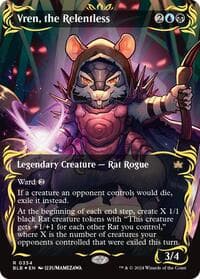 Vren, the Relentless (Borderless) (Raised Foil) from Bloomburrow