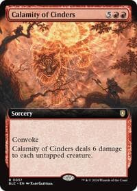 Calamity of Cinders (Extended Art) from Commander: Bloomburrow