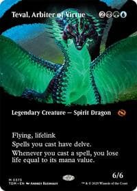 Teval, Arbiter of Virtue (Borderless) from Tarkir: Dragonstorm