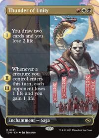 Thunder of Unity (Borderless) from Tarkir: Dragonstorm