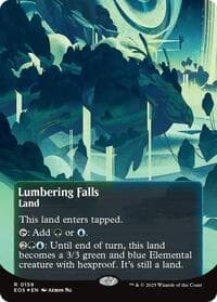 Lumbering Falls (0159) (Borderless) (Galaxy Foil) from Edge of Eternities: Stellar Sights