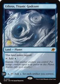 Uthros, Titanic Godcore from Prerelease Cards