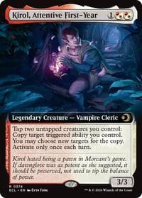 Kirol, Attentive First-Year (Extended Art) from Lorwyn Eclipsed