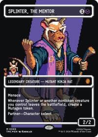 Splinter, the Mentor (0089) (Borderless) (Surge Foil) from Commander: Teenage Mutant Ninja Turtles