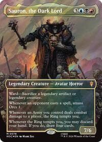 Sauron, the Dark Lord (Borderless) (Surge Foil) from The Hobbit: Eternal-Legal