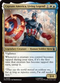 Captain America, Living Legend (Surge Foil) from Marvel Super Heroes