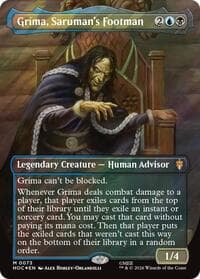 Grima, Saruman's Footman (Borderless) (Surge Foil) from The Hobbit: Eternal-Legal