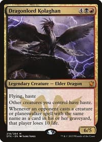 Dragonlord Kolaghan from Dragons of Tarkir